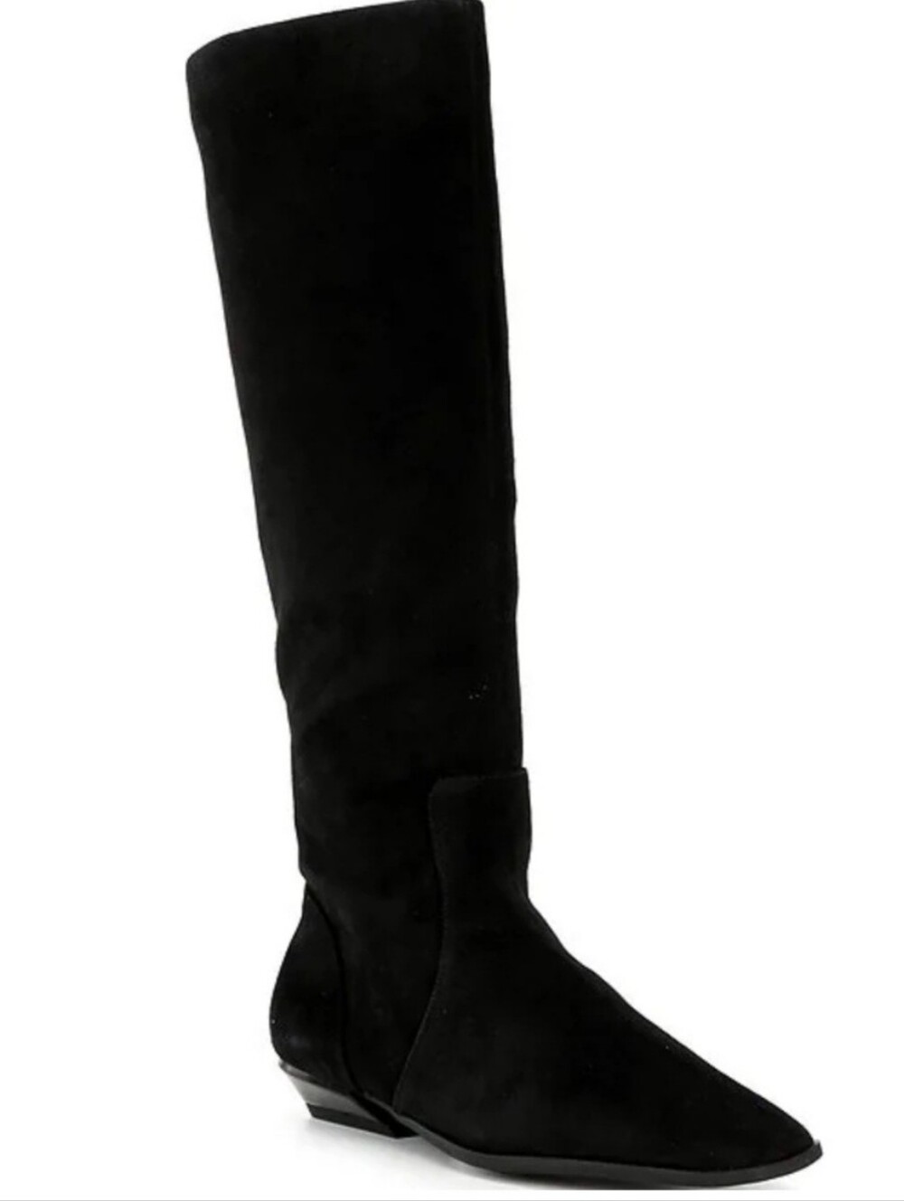 Gianni Bini Knee High Boots 8.5 Black Suede Deion Narrow Calf Square Toe New$210